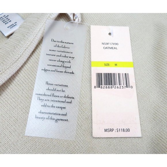 Nanette Lepore Women's Sweater Size M 100% 2 Ply Cashmere Oatmeal Beige - Picture 5 of 13